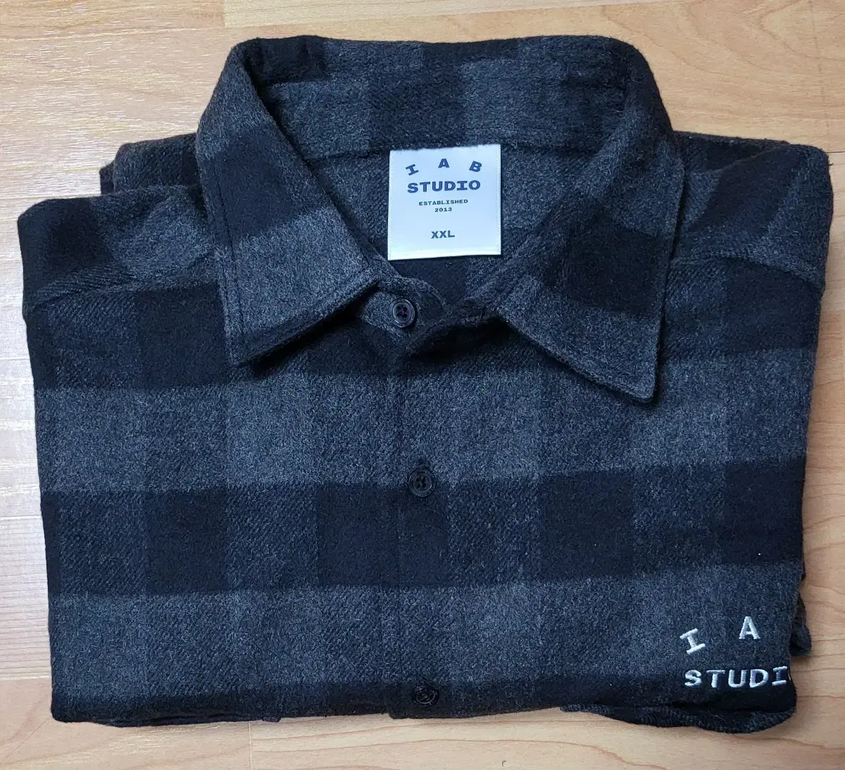 아이앱 깅엄 체크 셔츠 XXL IAB GINGHAM CHECK SHIRT